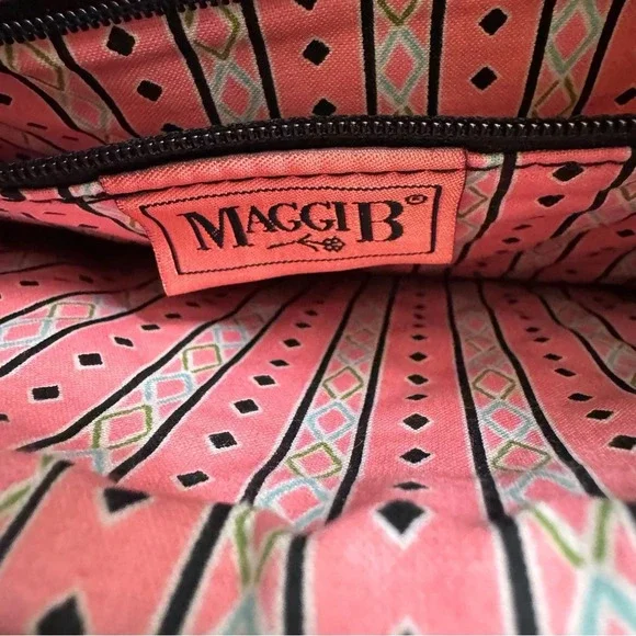 MaggiB Crossbody Purse Topical Green Cotton Quilted Travel Floral Leaves - Picture 9 of 10